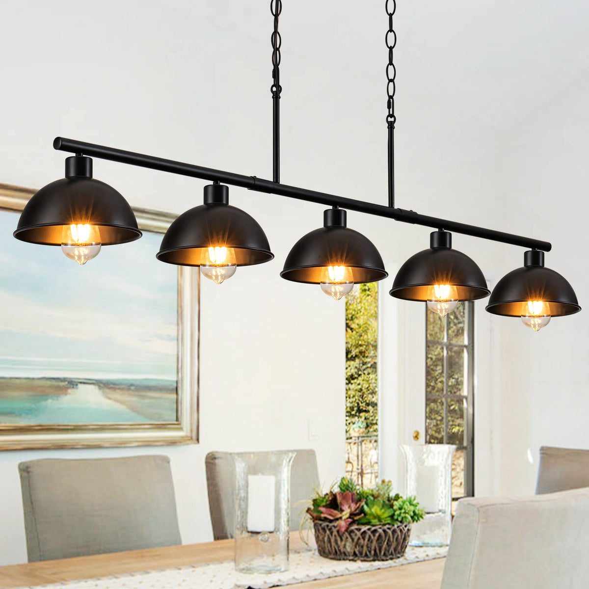 Vintage Chandelier Retro Lampshade Pendant Lights Dining Living Room Pendant Lamp Industrial Hanging Light Home Decor Lighting
