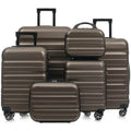 6-Piece ABS Hardshell Luggage Set - Lightweight Durable Suitcases with Dual Spinner Wheels, Carry-On Check-In Sizes for Travel
