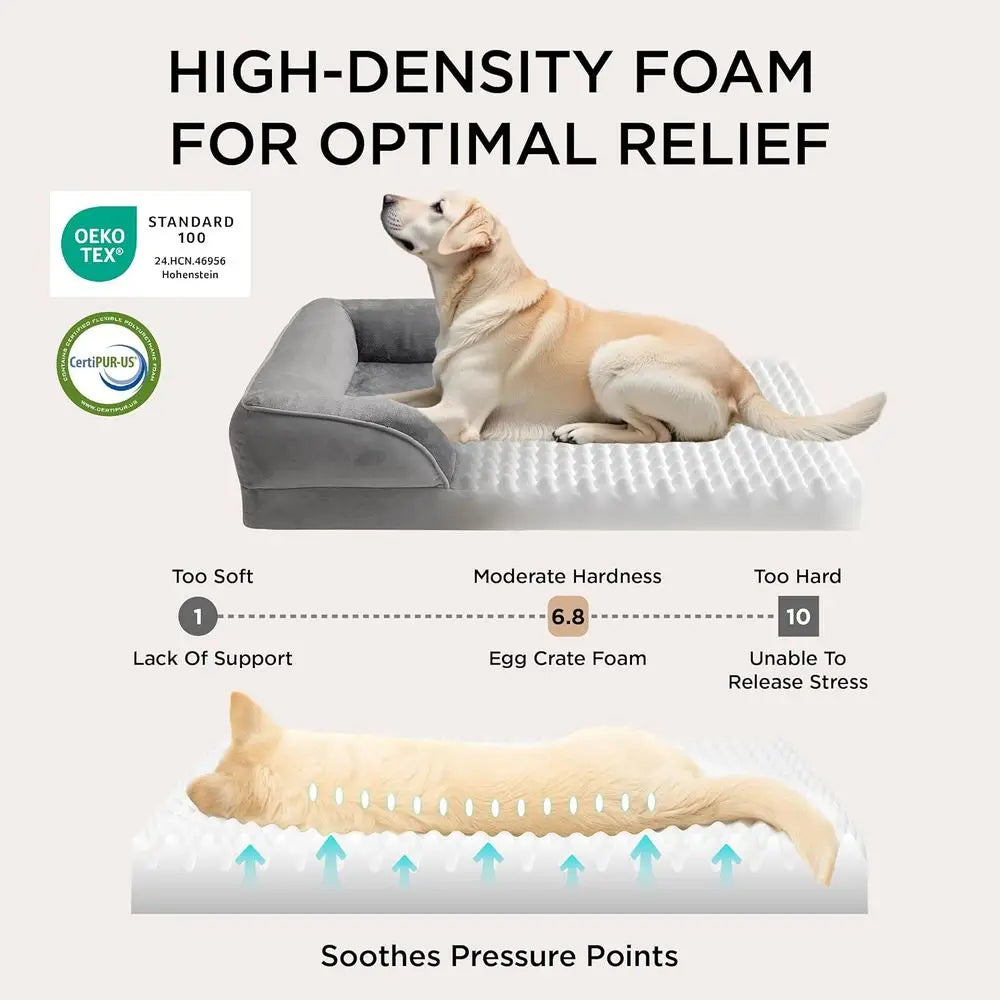 XL Plus Orthopedic Dog Bed or Extra Large Dogs - Washable XLarge Dog Cat Bed Waterproo, Comort Dogs Couch Soa with Washable Remo