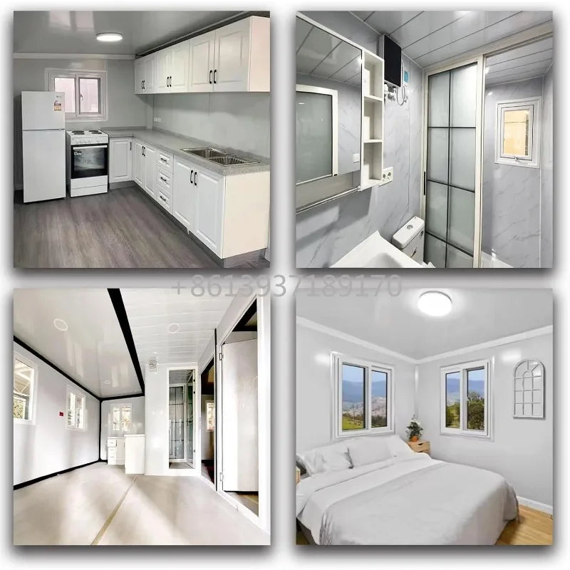 Prefab Tiny Homes To Live in 20ft Prefab Tiny House Expandable Container House with 2 3 Bedroom Bathroom Quick Assembly