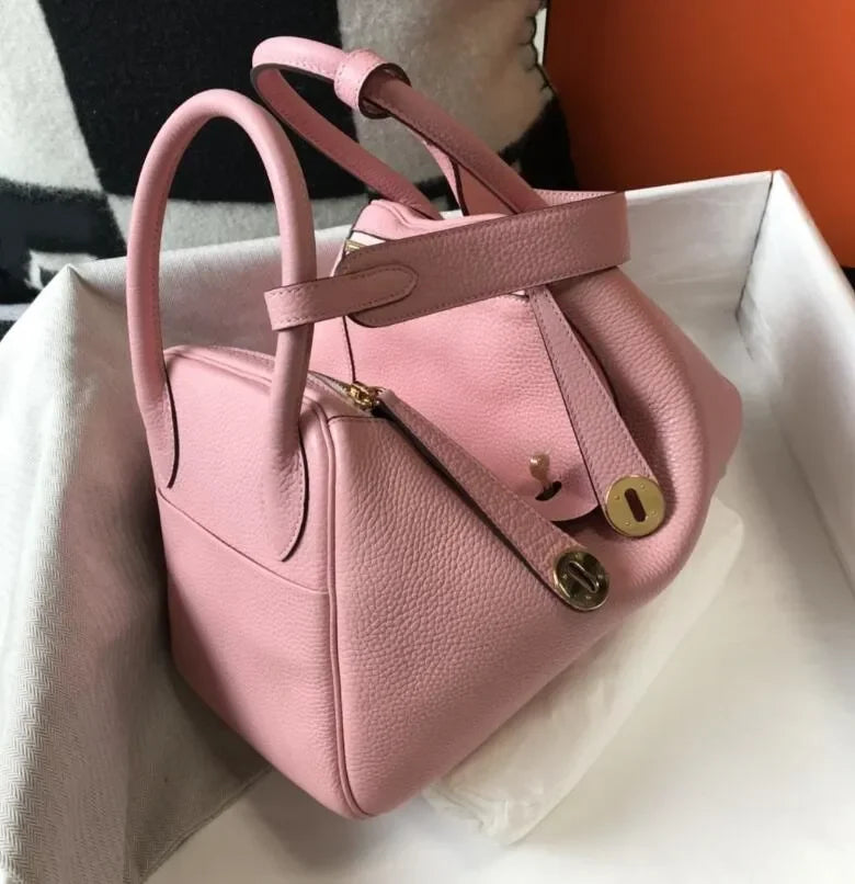 Fashion Bags Totes women's real leather lychee cowhide doctor handbag shoulder purse top craft all TOGO handbags bag 10A size 26