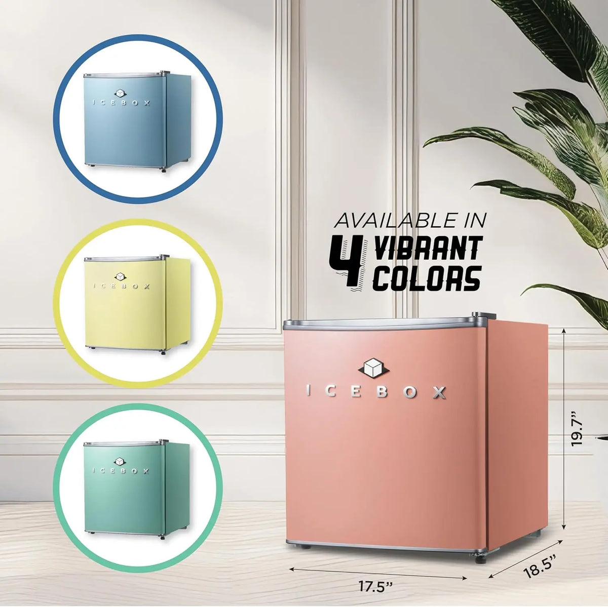 1.7 Cu. Ft. Compact Refrigerator, ENERGY STAR Certified Mini Fridge with Freezer, Single Door Small Refrigerator for Dorm