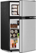 Star 3.2 Cu.Ft,Mini Refrigerator with Freezer,Double Door Mini Fridge,Compact Refrigerator,Adjustable Thermostat