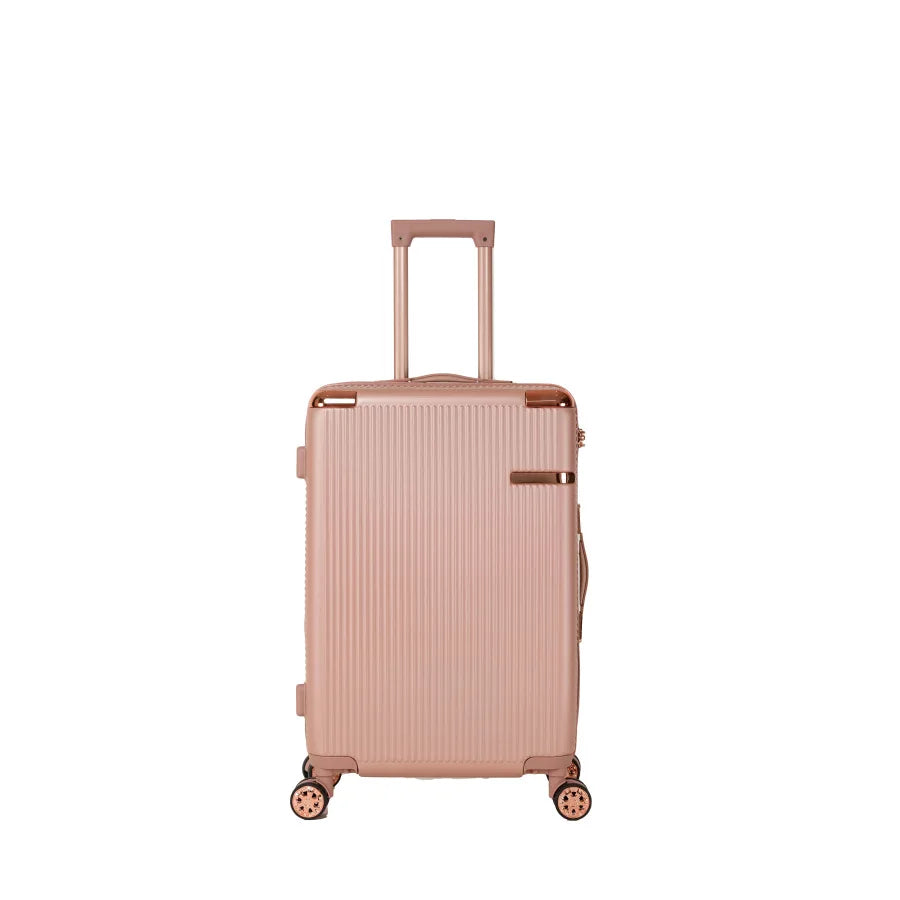 4-piece hard luggage set for travel, polycarbonate, black, 360 dual-rotating wheels with password lock and lightweight universa