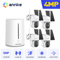 ANNKE 4MP Battery WiFi Security Camera PT Auto Tracking Color Night Vision Wireless IP Camera 4CH Security System