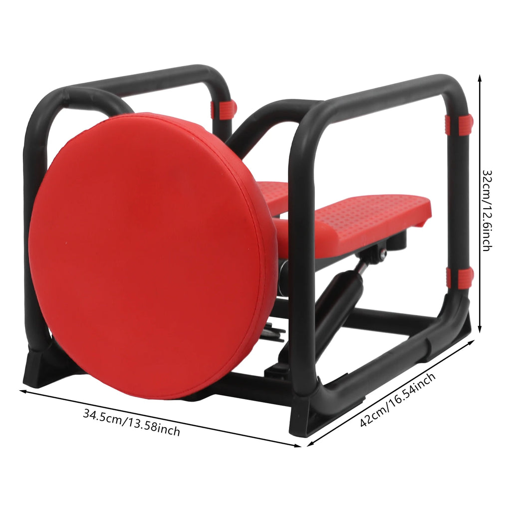 Mini Sport Stepper, Multi-Function Stepper with Seat, Resistance Bands & Anti-Slip Mat, Home Workout Equipment, Max Load 150kg