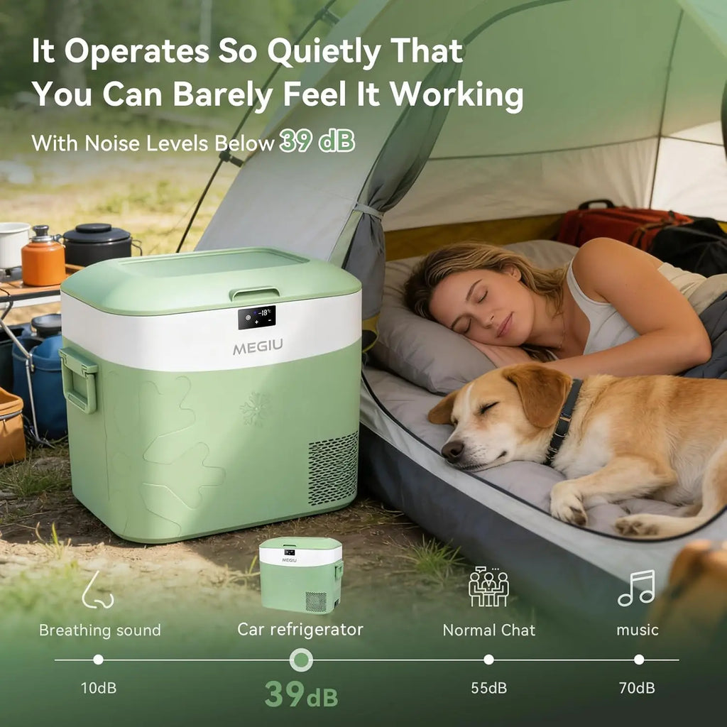 Portable Car Refrigerator 23 Quart 12 Volt Freezer Compressor Cooler 12V/24V DC 110-240V AC for Outdoor Camping Travel Home Use