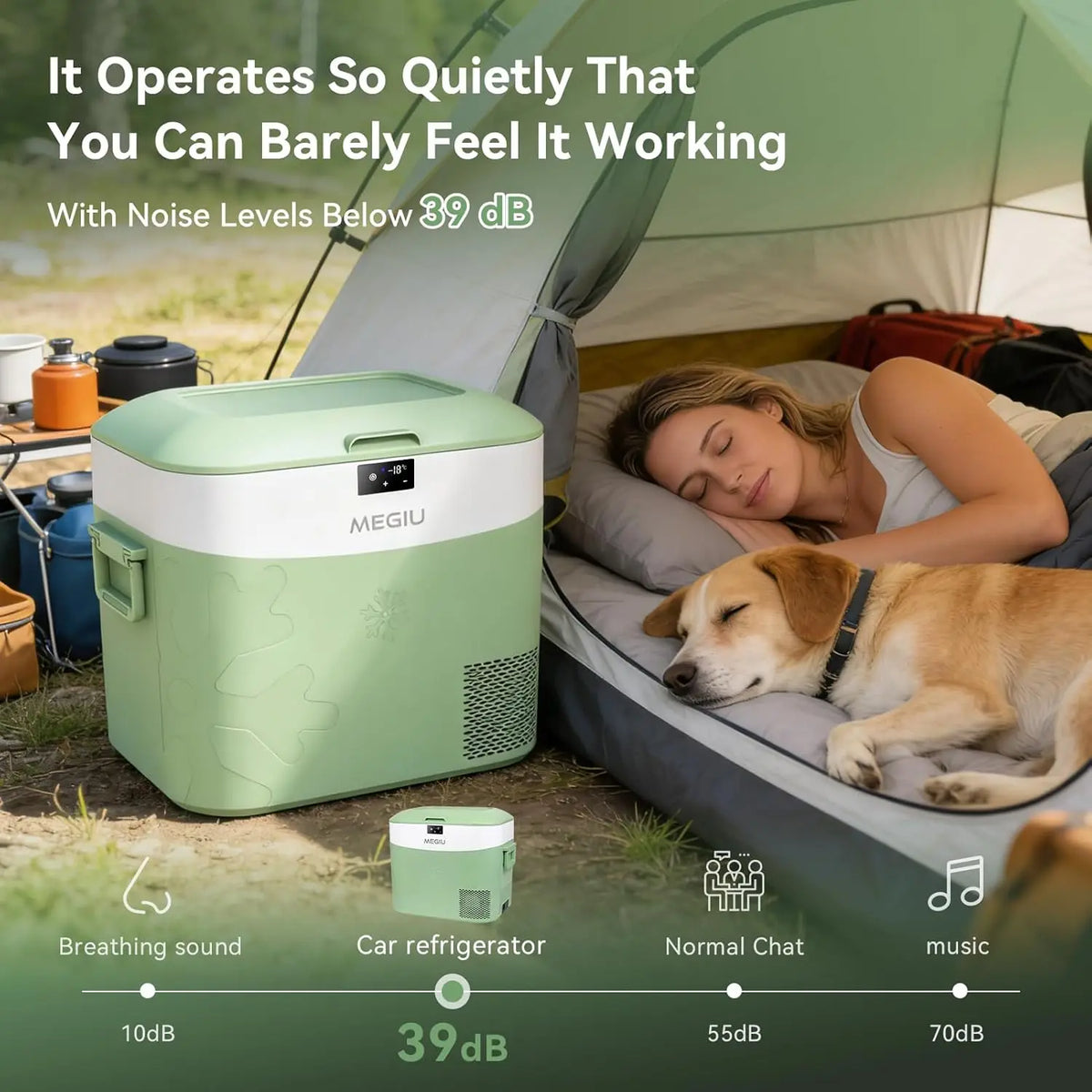 Portable Car Refrigerator 23 Quart 12 Volt Freezer Compressor Cooler 12V/24V DC 110-240V AC for Outdoor Camping Travel Home Use