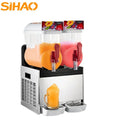 SIHAO Commercial Slushy Machine Tanks Frozen Drink Maker with Auto Temperature Control Ice Juice Tea Coffee Making 15Lx2