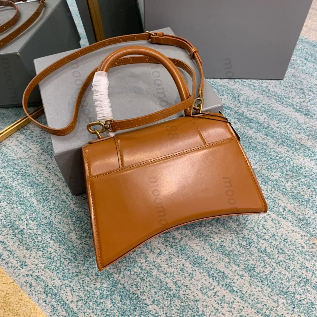 12A All-New Mirror Quality Designer Small Hourgalss Bags Womens Luxurys Genuine Leather Handbags Flap Gold Bag Purse Crossbody B