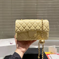 Designer Handbag 5A Real Leather Shoulder Bag Golden buckle Gold Ball Purse Women Totes Classic Clutch Genuine Leather Crossbody