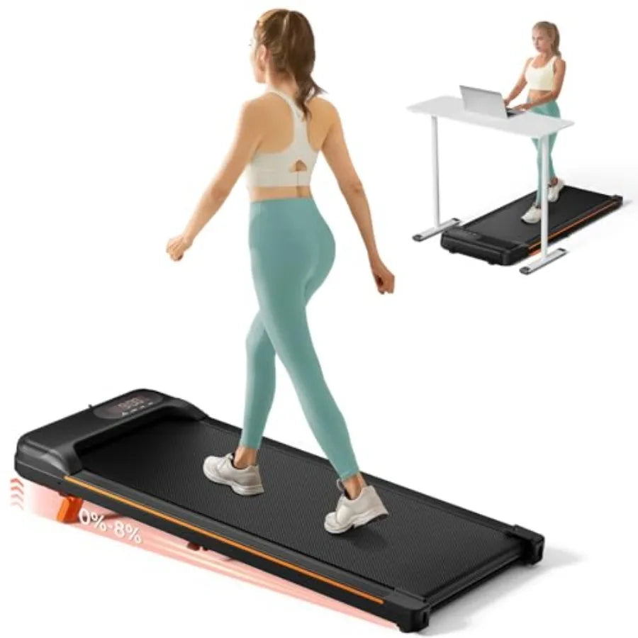 Walking Pad Under Desk Treadmill with Incline for Home Office 2.5HP Portable Walking Treadmill with 265 Lbs Weight Capacity Wal