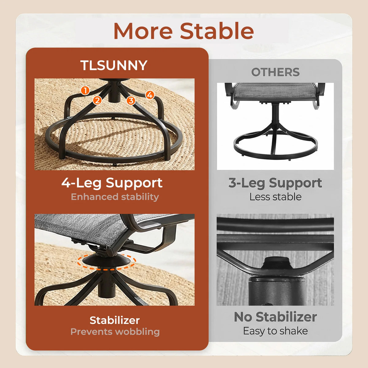 Patio Swivel Dining Chairs Set of 2, Outdoor Chair with Textilene Mesh Fabric & Black Metal Frame for All Weather Outdoor Garden