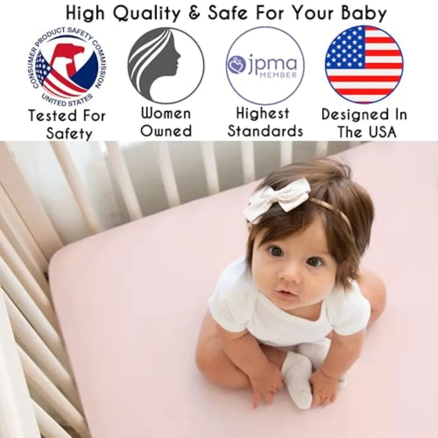 5-Piece Baby Crib Bedding Set Boho Vintage Floral for Girls Infants/Nursery incl. Blanket Fitted Sheet and Crib Skirt (Bohemian