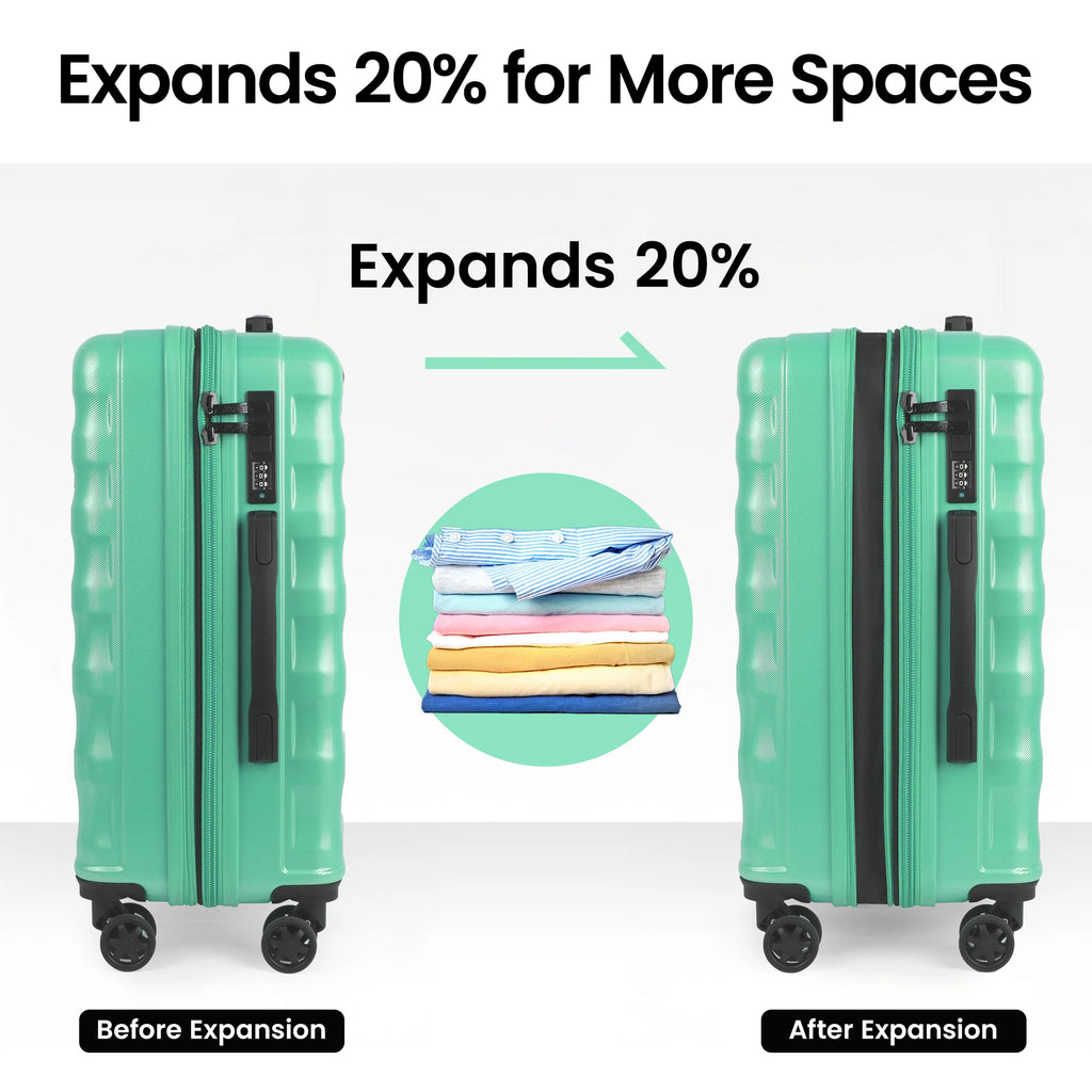 Expandable Luggage Sets 2-Piece 20"25"/20"29" Lightweight Durable Rolling Spinner Luggage Hardshell Suitcase with TSA Lock