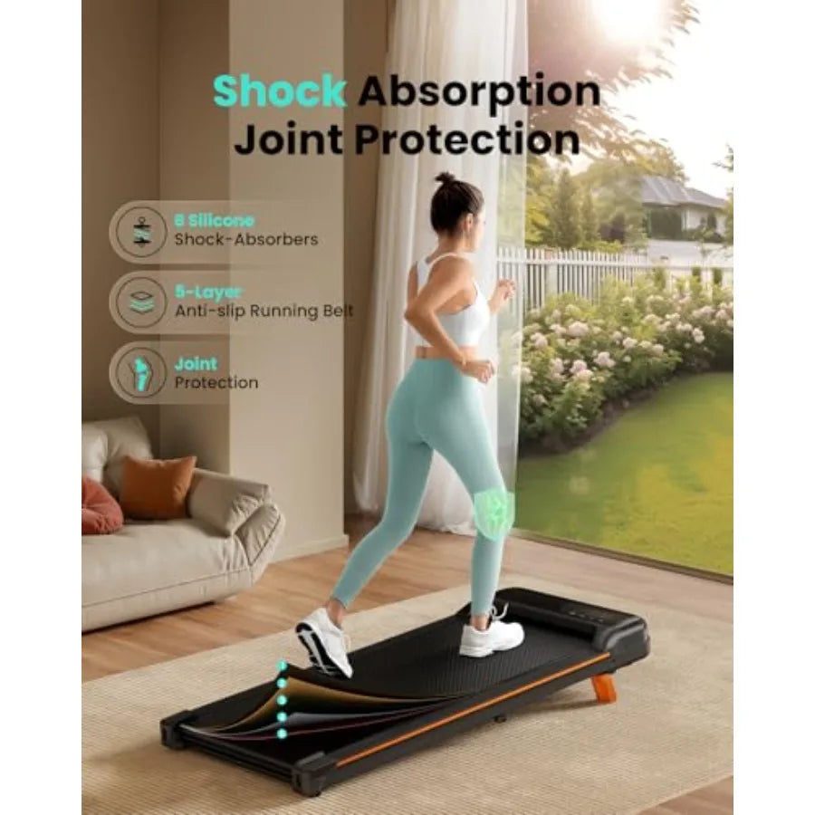 Walking Pad Under Desk Treadmill with Incline for Home Office 2.5HP Portable Walking Treadmill with 265 Lbs Weight Capacity Wal
