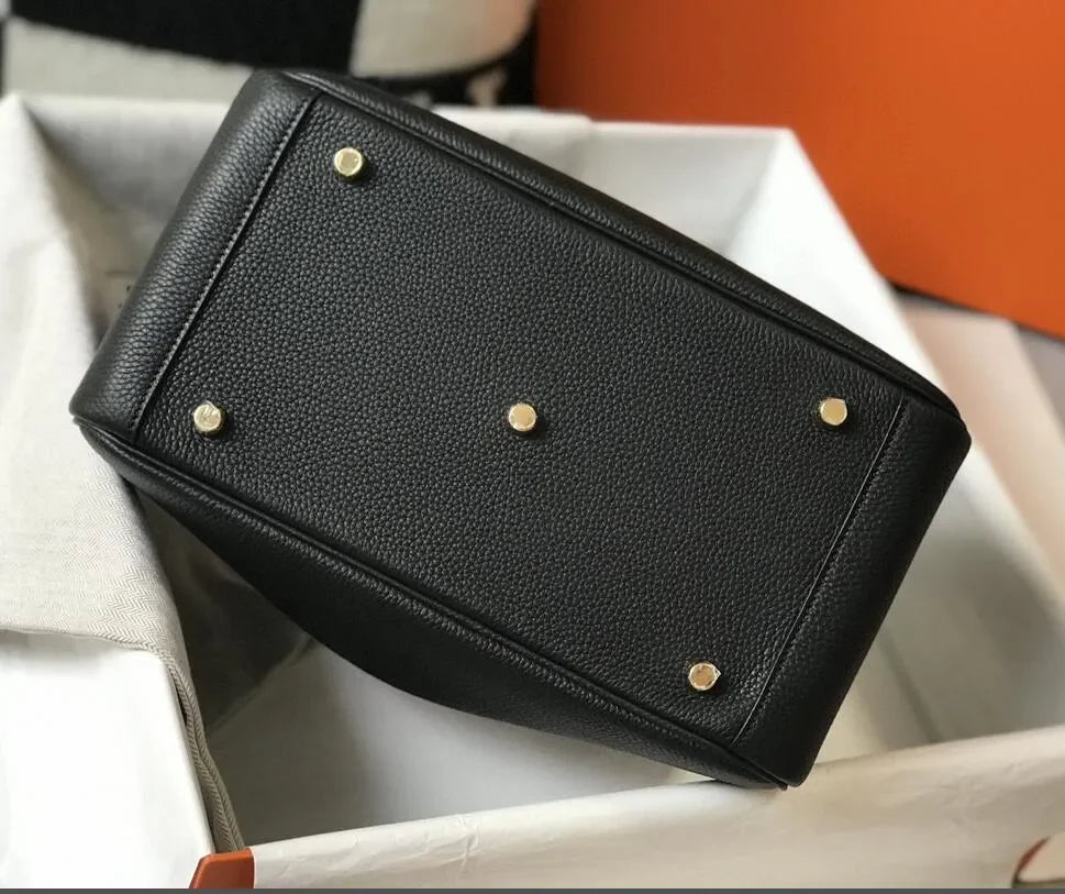 Fashion Bags Totes women's real leather lychee cowhide doctor handbag shoulder purse top craft all TOGO handbags bag 10A size 26