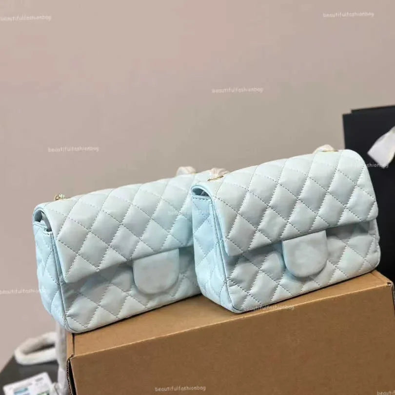 New 2025 Color Designer Shopping Crossbody Diamond Lattice Soft Shoulder Bag Gold Ball Woc Chain Flap Leather Cowhide Hasp Belts