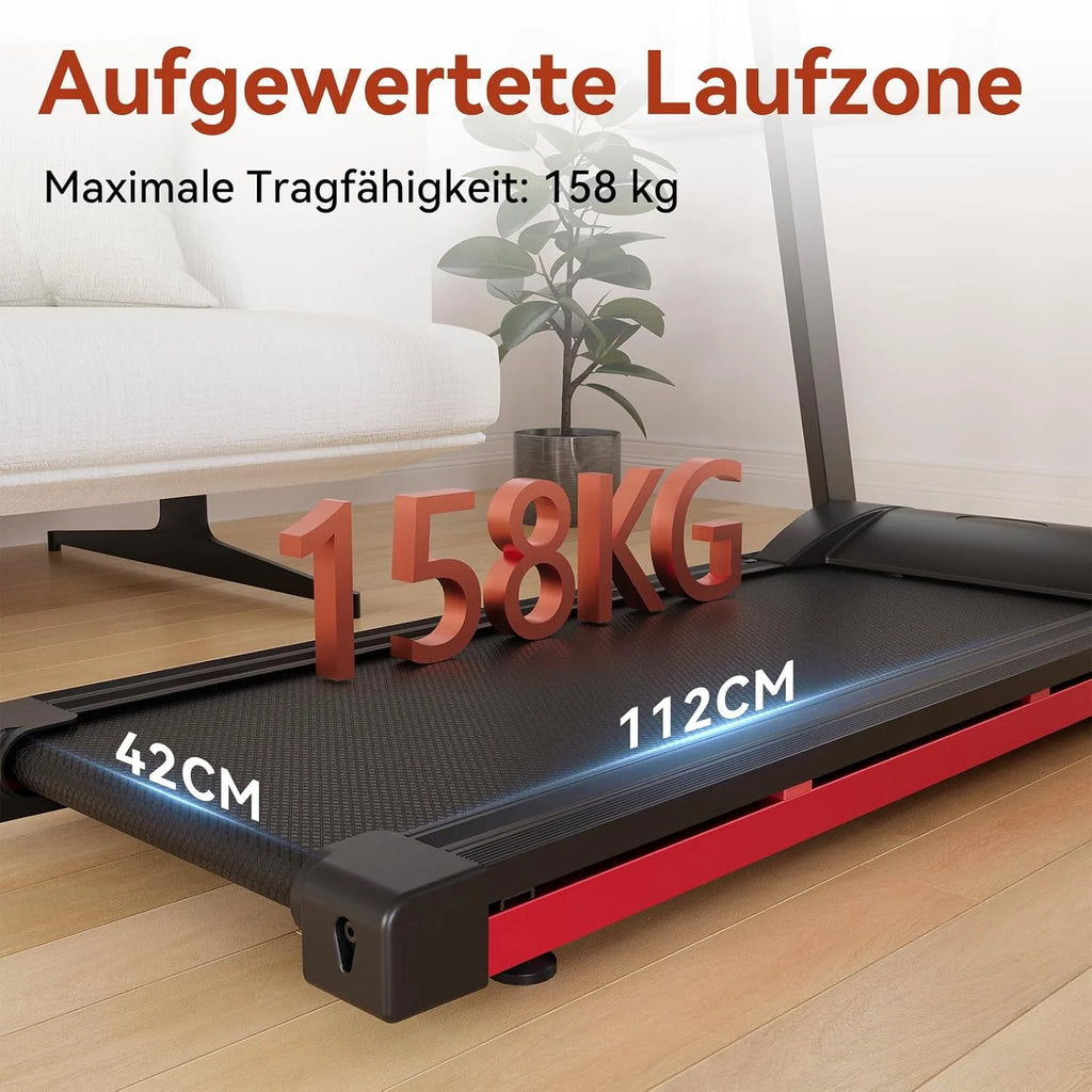 3.5HP Foldable Treadmill 350lbs Adjustable 6% Incline Walkingpad for Home/Office LCD APP Data Treadmills 10MPH Exercise Machine