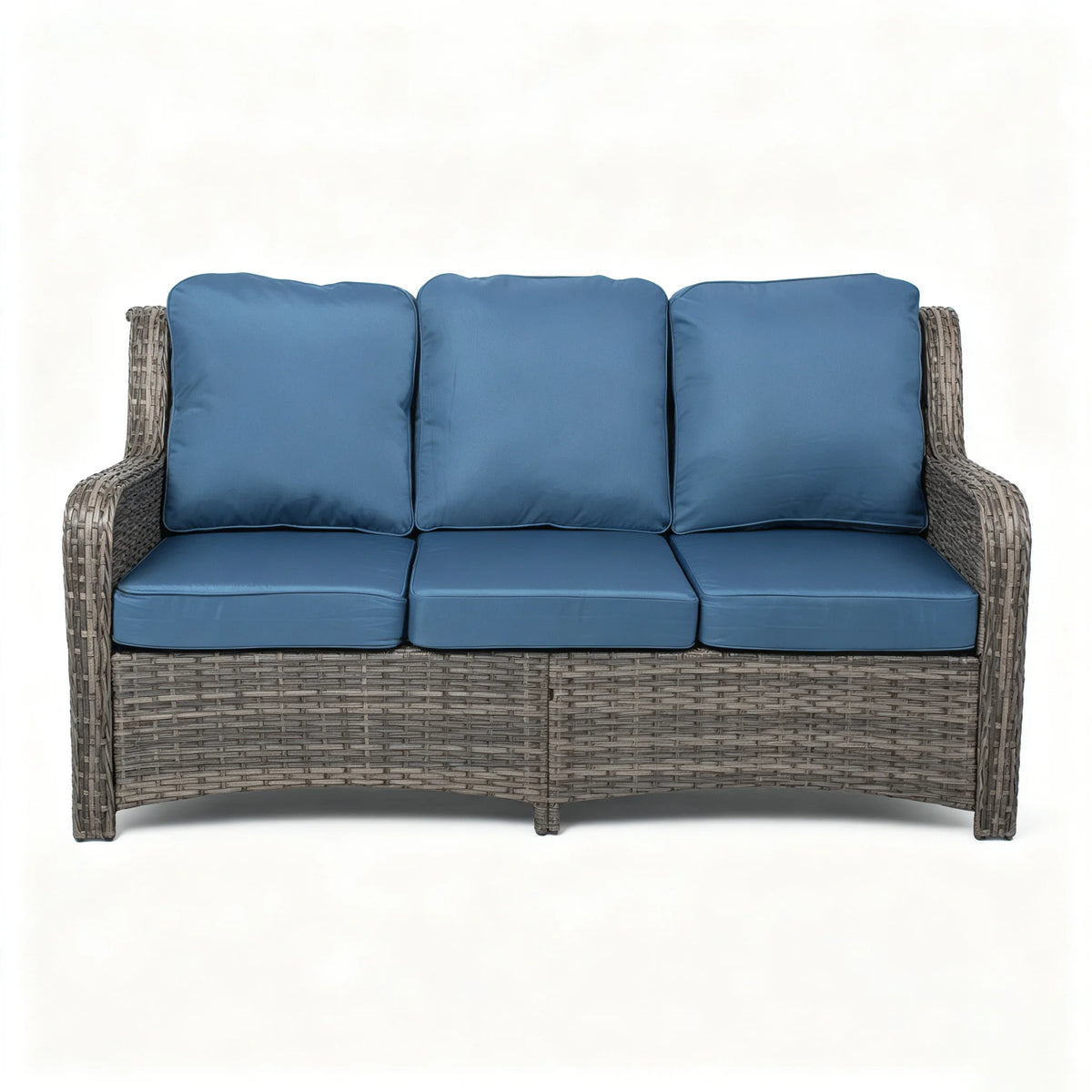 Three-Seater Outdoor Sofa Wicker Material Garden Furniture Comfortable Seating for Patio Or Balcony