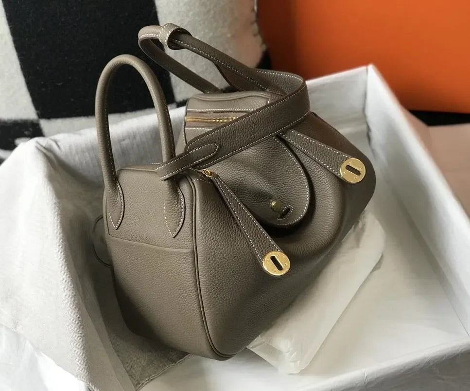 Fashion Bags Totes women's real leather lychee cowhide doctor handbag shoulder purse top craft all TOGO handbags bag 10A size 26