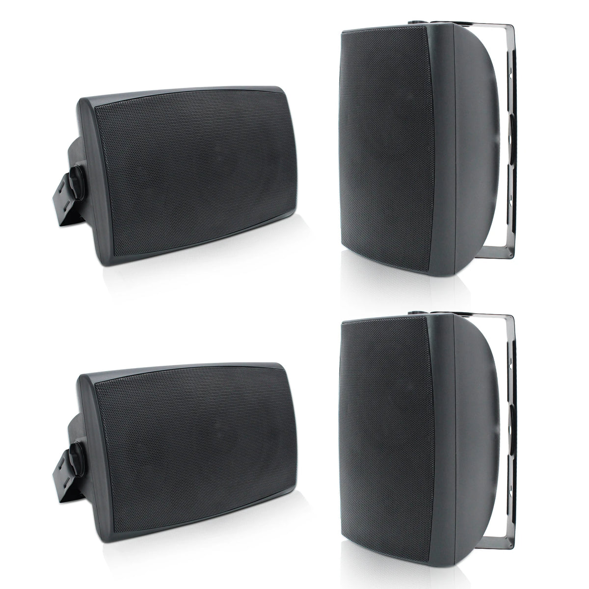 Herdio 4PCS 6.5‘’ 800W Outdoor Bluetooth Speakers Wired Waterproof With Multifunctional Amplifier Wall Mount Speakers For Patio
