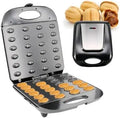 Electric Walnut Cookie Maker - 24 Hole Mold, Mini Nut Waffle & Sandwich Baker, Non-Stick Toaster Pan for Breakfast
