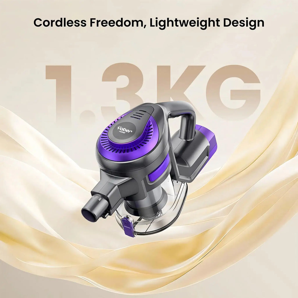 Yaber L10 Cordless Vacuum Cleaner Lightweight Stick Vacuum with LED Display Telescopic Wand Self-Standing for Carpet Hard Floor
