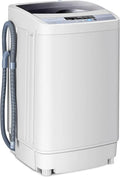 Portable Compact Washing Machine, 12lbs Capacity, Full-Automatic with Drain Pump, 10 Programs & 8 Water Levels