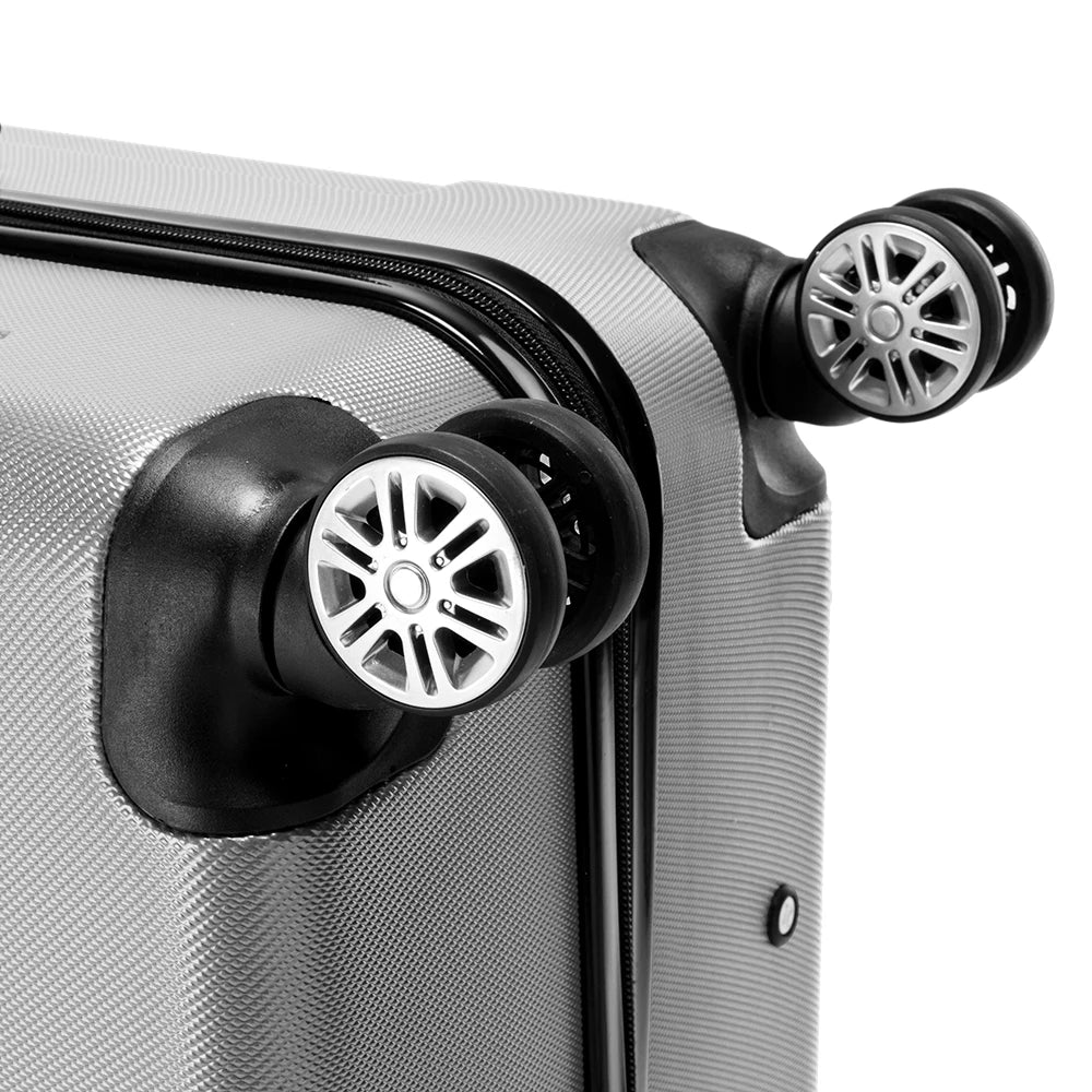 3-in-1 Portable ABS Trolley Case 20" / 24" / 28"  Pull rod suitcase Large capacity suitcase suitcase set carry on luggage Gray