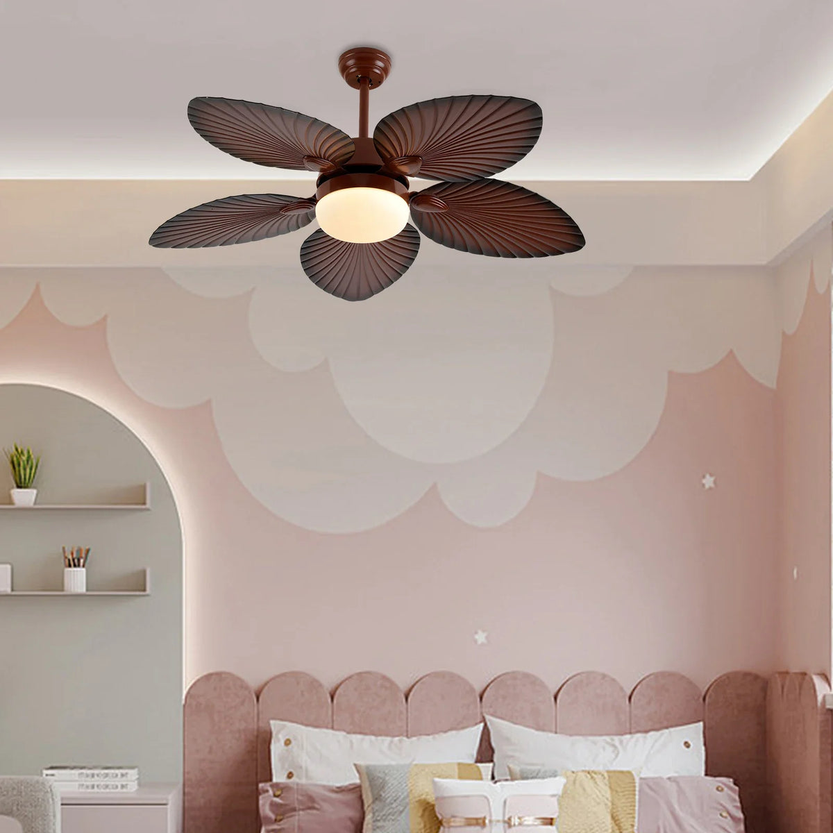 42-Inch Smart Ceiling Fan with LED Light Kit & Remote Control - Modern Home Decor Lighting Fixture, Adjustable Color Temperature