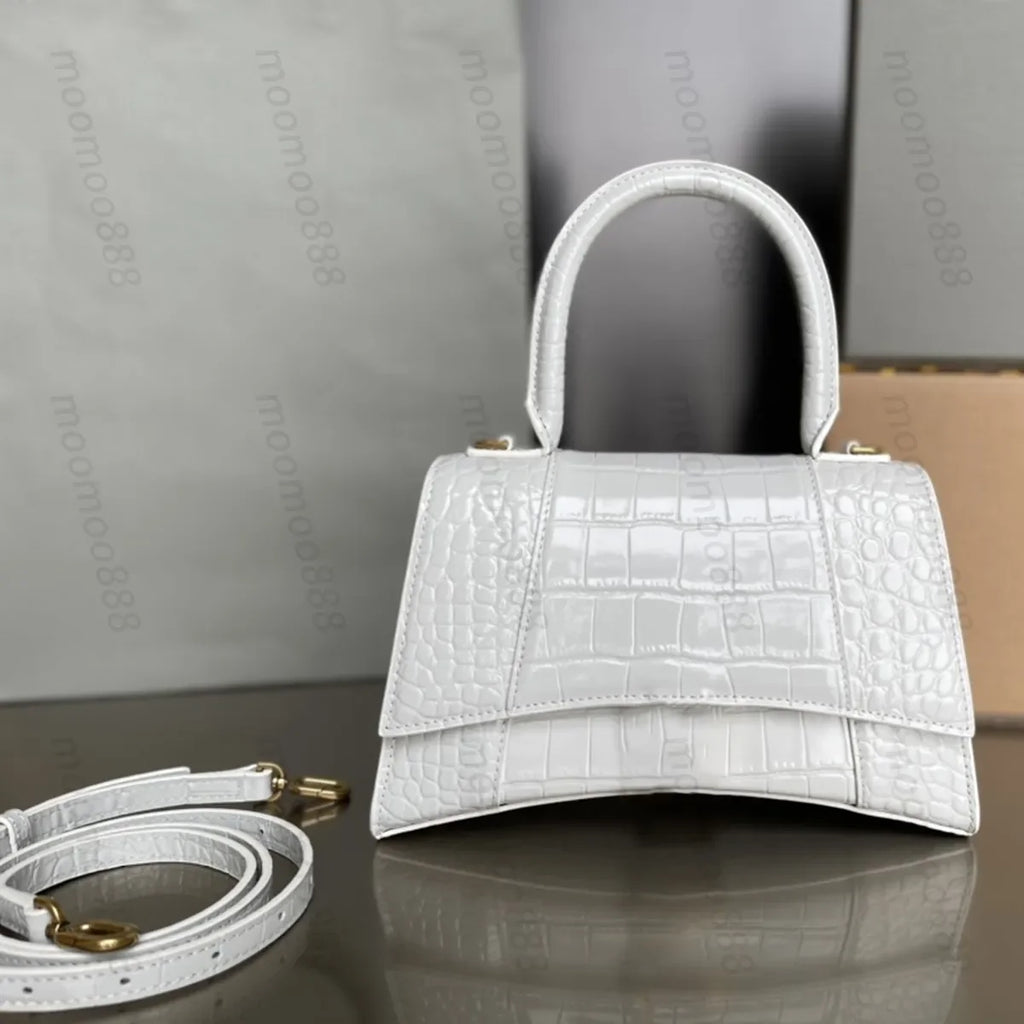 12A All-New Mirror Quality Designer Small Hourgalss Bags Womens Luxurys Genuine Leather Handbags Flap Gold Bag Purse Crossbody B