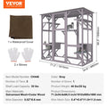 SucceBuy Cat House Outdoor 71.2x34.6x66.5 in 7-Tier Large Catio Cat Enclosure with 5 Platforms 2 Resting Boxes Large Front Door