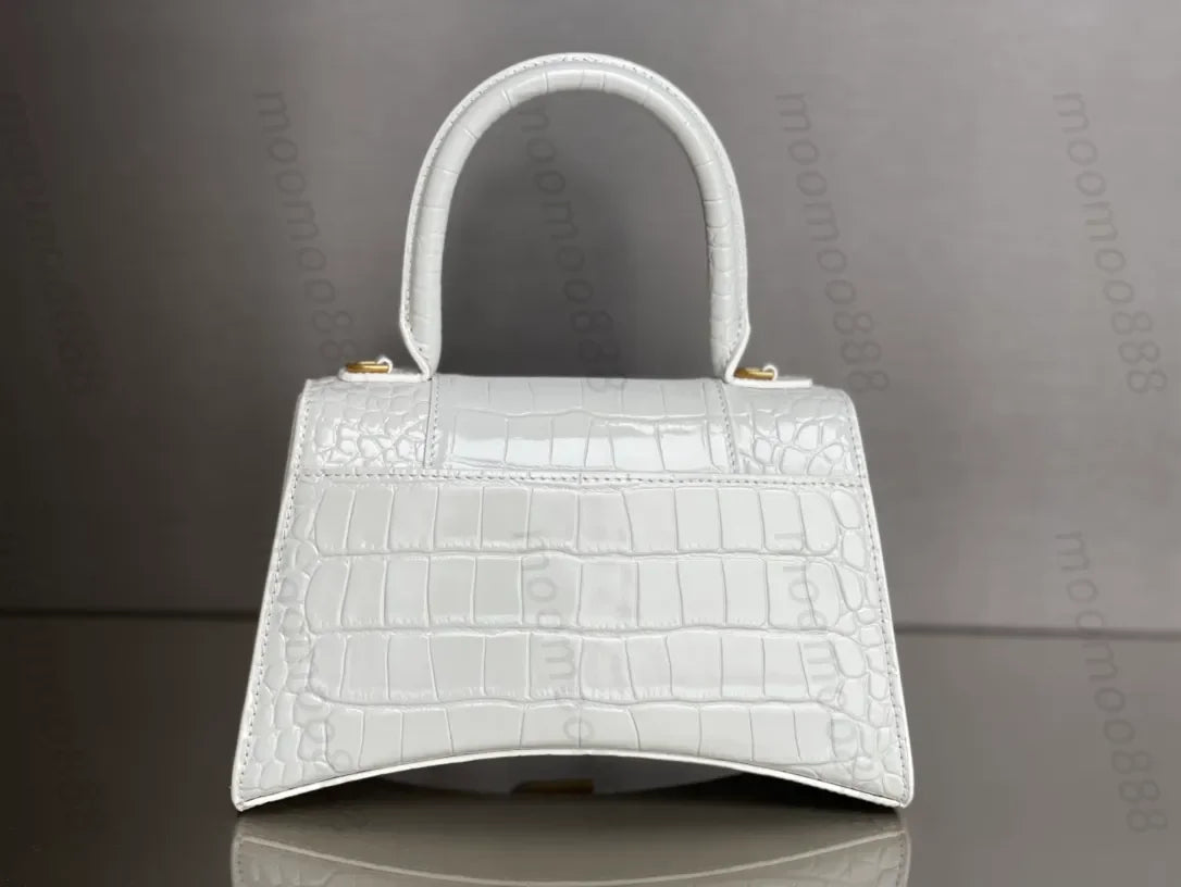 12A All-New Mirror Quality Designer Small Hourgalss Bags Womens Luxurys Genuine Leather Handbags Flap Gold Bag Purse Crossbody B