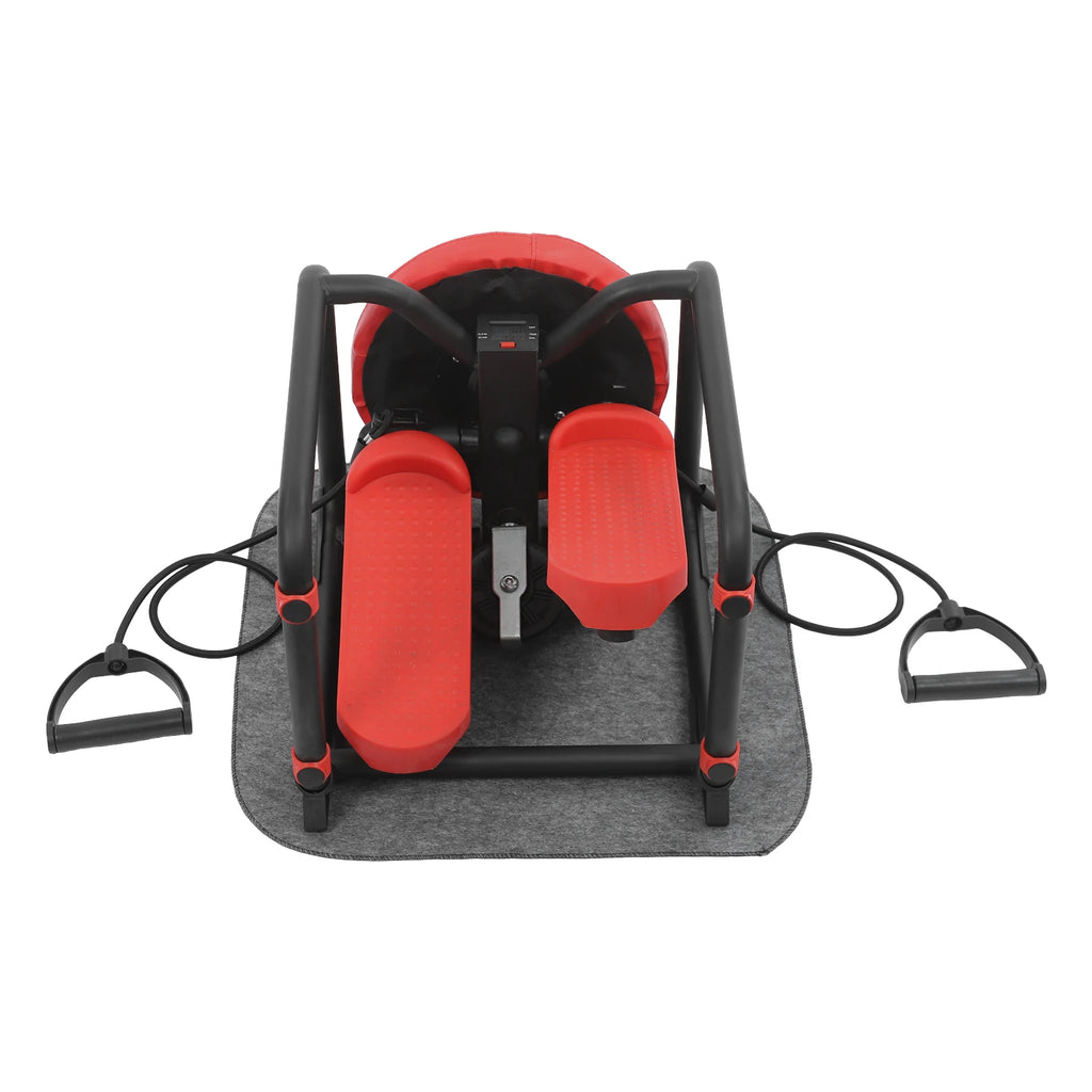 Mini Sport Stepper, Multi-Function Stepper with Seat, Resistance Bands & Anti-Slip Mat, Home Workout Equipment, Max Load 150kg