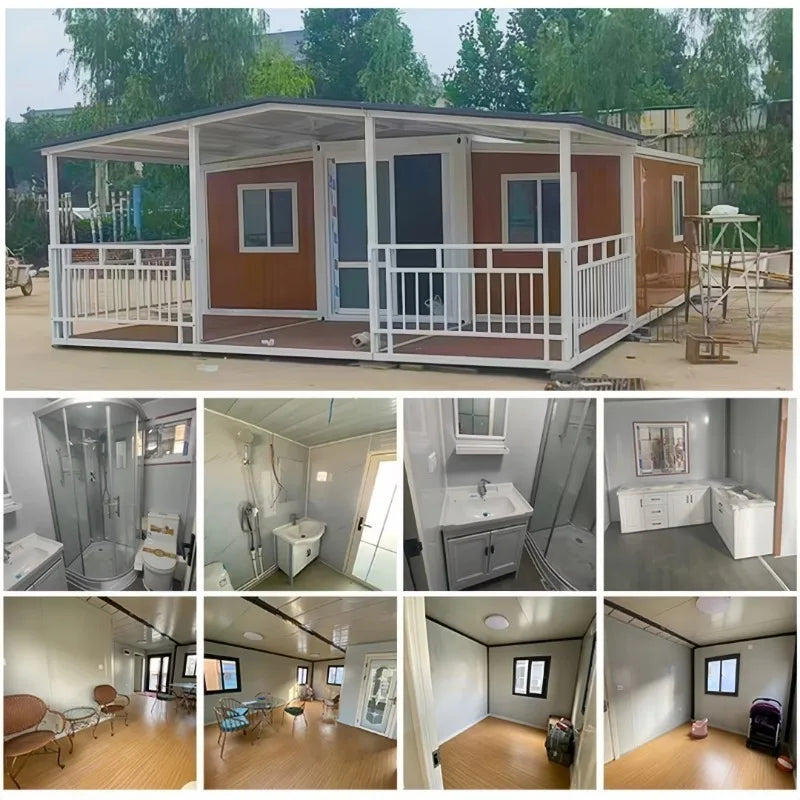 Customizable 40FT Container House Prefabricated 3 Bedroom Tiny Home Detachable Kitchen Bathroom House