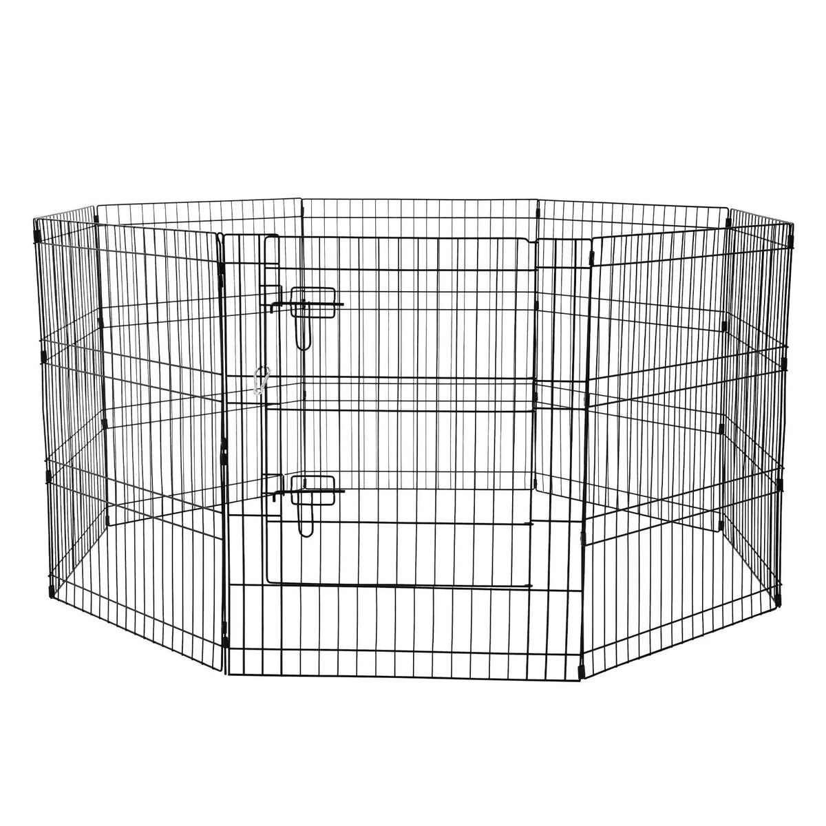 Free Shipping-Dog Playpen, 8 Pcs 30"H x 24"W Panels Foldable Metal Pet Exercise Pen, Dog Fence Indoor and Outdoor Pen with Door, 600D Oxford Fabric Top Cover, Pet Playpen for Dogs, Cats, Other Small Animals