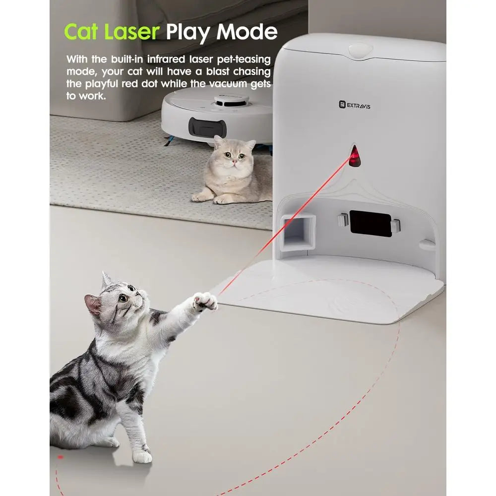 Self-Emptying Robot Vacuum Mop with 8500Pa Suction, Laser Nav, Pet Hair Removal, Ideal for Hard Floors, Tiles, and Carpets