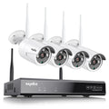 SANNCE 8CH FHD 3MP Wireless Video Security System 5MP NVR With 3MP Outdoor Surveillance IP Cameras Audio Recording AI Detection