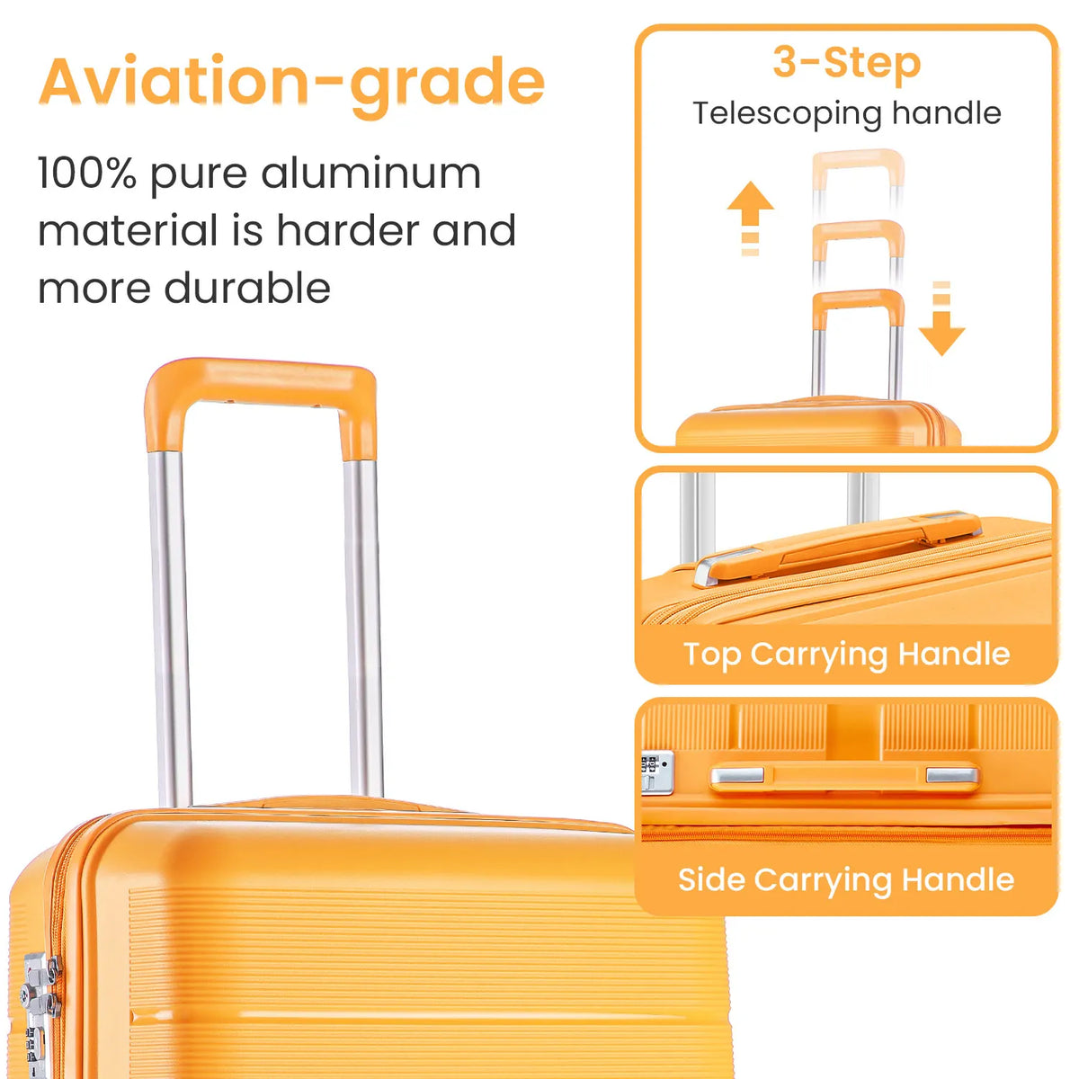 Luggage Sets 4 Piece(14/20/24/28) PP Lightweight & Durable Expandable suitcase  suitcase set kid travel suitcase and travel bags