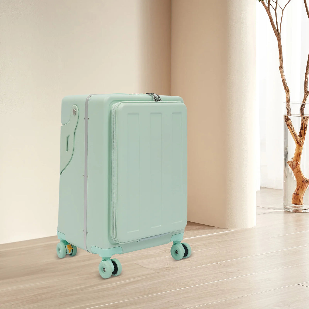 Portable Trolley Suitcase,Kid Ride-on Trolley Case, Top Opening Suitcase with Wheels
