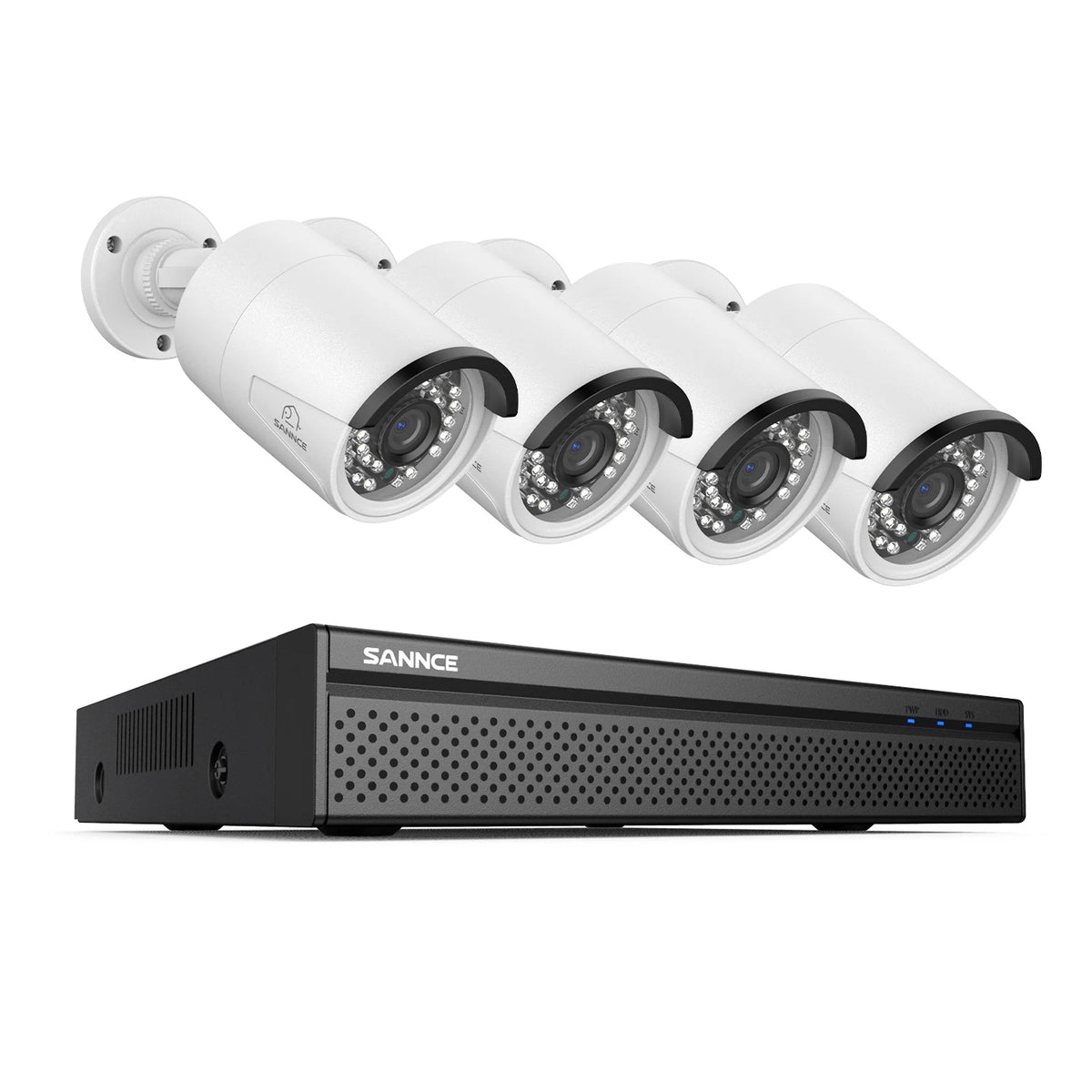 SANNCE 16CH 5MP HD POE Network Video Security System H.265+ NVR 30M EXIR Night Vision IP Camera CCTV Security Protection 2.8MM