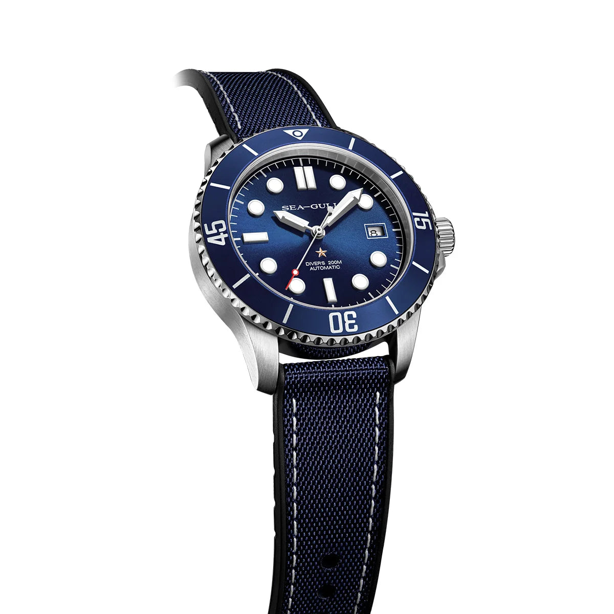 Luminous Seagull Men's Dive Watch, Ocean Series Water Ghost Professional 200M Waterproof Automatic Mechanical Watch with ST2147