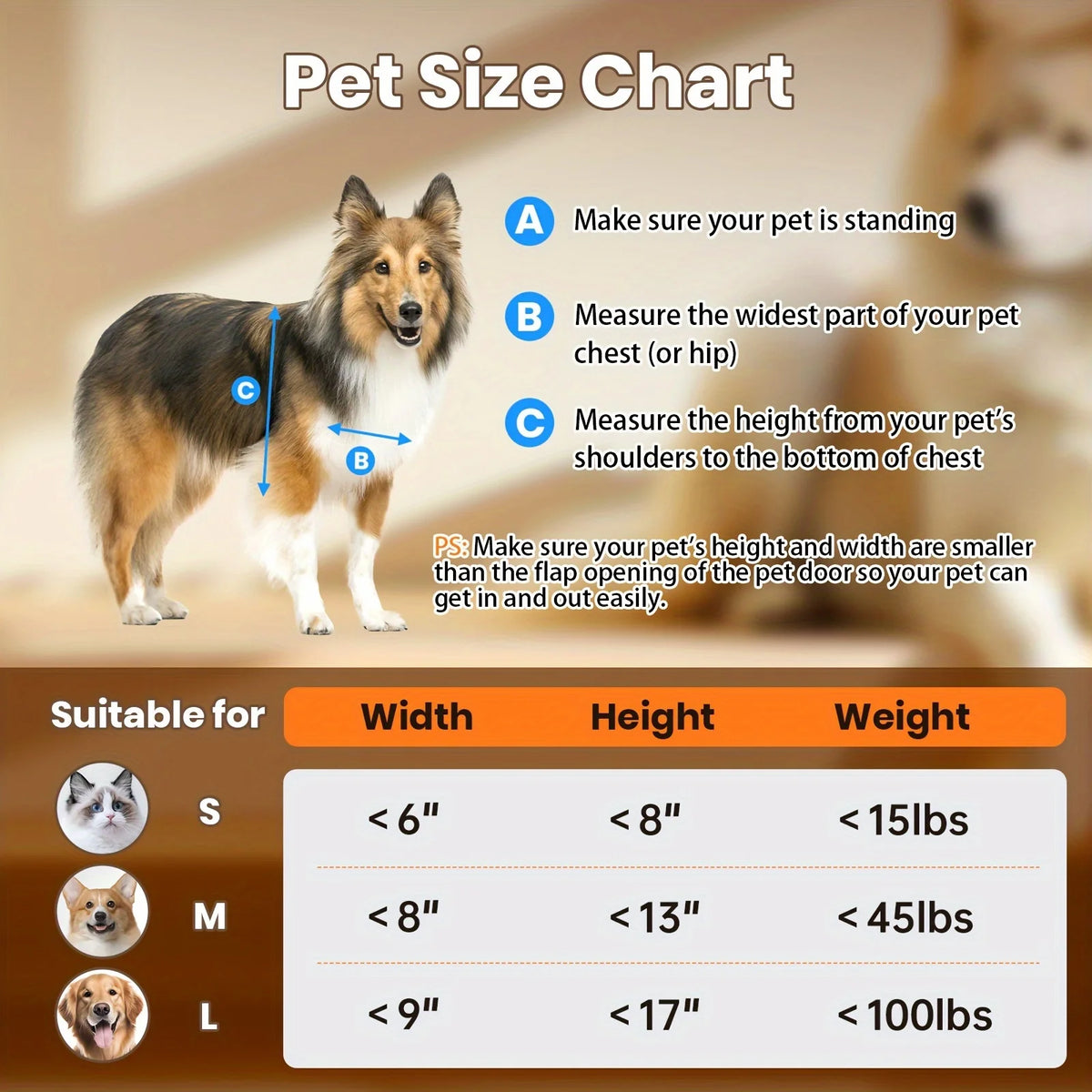 Heavy-Duty All-Aluminum Dog Door for Wall Suitable for Pets Up to 110 Lbs, Magnetic Sliding Lock Panel & Telescoping Tunnel, Double Magnetic Flaps Energy-Efficient Pet Door with Lockable Panel for /Outdoor Use (No Installatio
