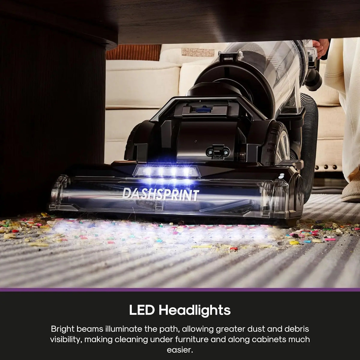 Powerful Upright Vacuum Cleaner for Carpets and Hard Floors, Dual Cyclone Suction, Swivel Steering, Anti-Tangle Brush