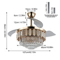 VETRULUS Modern Ceiling Fan With Led Light  Smart APP Remote Contro Reversible BLDC Intelligent Fandelier Lamp Indoor Fixture