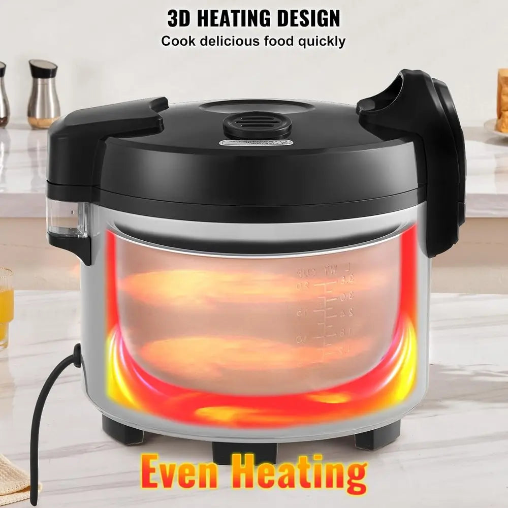 45-Cup Rice Cooker, 9.51 Qt / 9 Liter Large Rice Cooker and Warmer with Nonstick Inner Pot, Auto Cooking and 12-Hour Keep Warm,