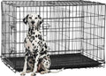 Extra Large Dog Crate Dog Kennel Cage with Double Door,48 inch Folding Metal Wire Dog Cage with Removable Tray&Divider P