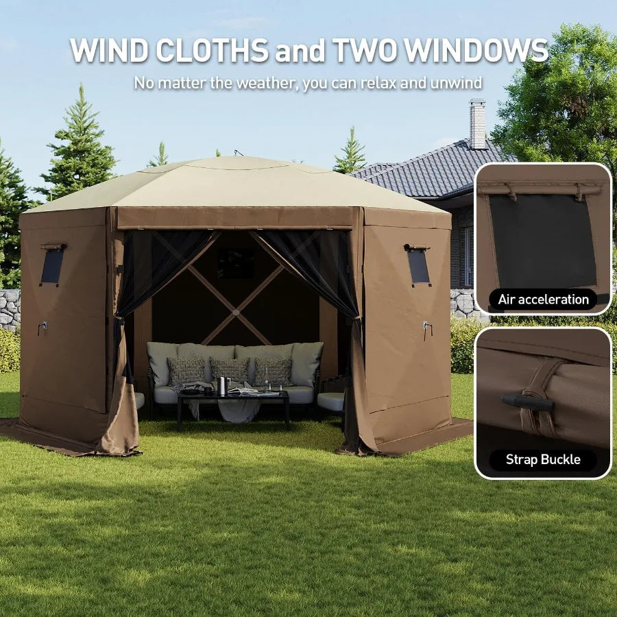 Feet Canopy Tent, Camping Gazebo Screen Tent