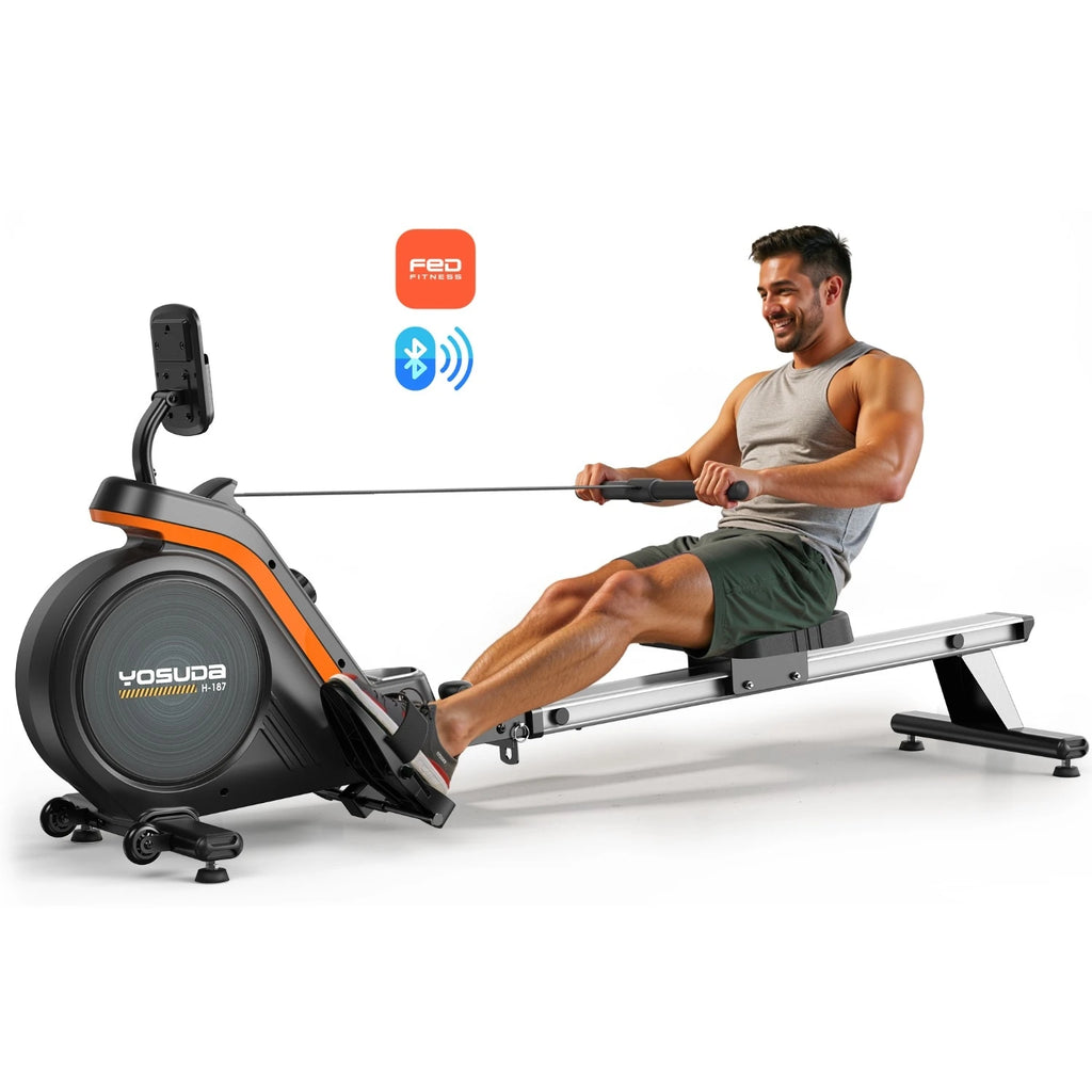 YOSUDA Magnetic Rowing Machine for Home Rower Machine Use with Bluetooth,App Supported, Rowing Machine for Taller Power Athletes